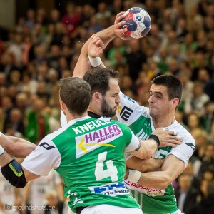 Michael Mueller im Spiel FRISCH AUF Goeppingen - MT Melsungen