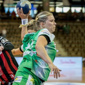 Michaela Hrbkova im Spiel Frisch Auf Frauen - Bayer Leverkusen