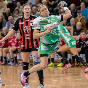 Michaela Hrbkova im Spiel Frisch Auf Frauen - Bayer Leverkusen