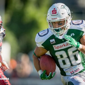 Nathaniel Robitaille im Spiel Schwaebisch Hall Unicorns gegen Marburg Mercenaries-11 Nathaniel Robitaille im Spiel Schwaebisch Hall Unicorns gegen Marburg Mercenaries