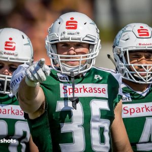 Nick Alfieri vor dem Spiel Schwaebisch Hall Unicorns gegen Marburg Mercenaries Nick Alfieri vor dem Spiel Schwaebisch Hall Unicorns gegen Marburg Mercenaries