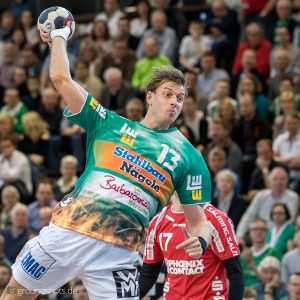 Niclas Barud im Spiel FRISCH AUF Goeppingen - TBV Lemgo