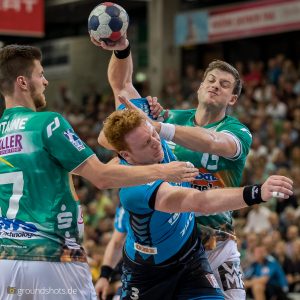 Nicolai Theilinger im Spiel FRISCH AUF Goeppingen - HC Erlangen