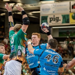 Nicolai Theilinger im Spiel FRISCH AUF Goeppingen - HC Erlangen