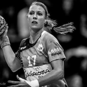 Nicole Dinkel im Spiel Frisch Auf Goeppingen Frauen - Bietigheim