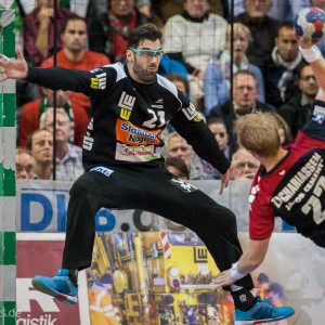 Nikola Marinovic im Spiel Frisch Auf Goeppingen – SG Flensburg-Handewitt Nikola Marinovic im Spiel Frisch Auf Goeppingen - SG Flensburg-Handewitt