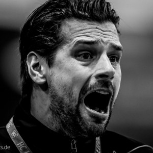 Norman Rentsch im Spiel Frisch Auf Goeppingen Frauen - HC Leipzig