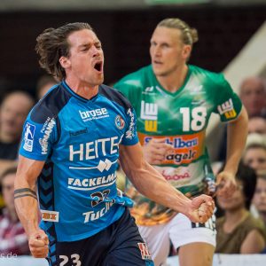 Ole Rahmel im Spiel FRISCH AUF Goeppingen - HC Erlangen