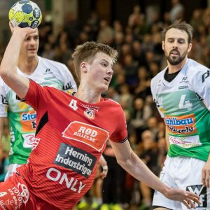 Oliver Baadsgaard Bondrop im Spiel FRISCH AUF Goeppingen - HC Midtjylland