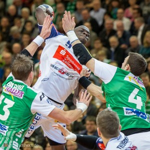 Olivier Nyokas im Spiel FRISCH AUF Goeppingen – Balingen Olivier Nyokas im Spiel FRISCH AUF Goeppingen - Balingen