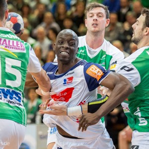 Olivier Nyokas im Spiel FRISCH AUF Goeppingen – Balingen Olivier Nyokas im Spiel FRISCH AUF Goeppingen - Balingen