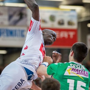Olivier Nyokas im Spiel Frisch Auf Goeppingen-HBW Balingen-Weilstetten Olivier Nyokas im Spiel Frisch Auf Goeppingen-HBW Balingen-Weilstetten