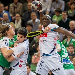 Olivier Nyokas im Spiel Frisch Auf Goeppingen-HBW Balingen-Weilstetten Olivier Nyokas im Spiel Frisch Auf Goeppingen-HBW Balingen-Weilstetten