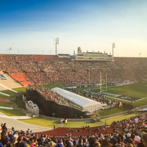Panorama aus dem Los Angeles Memorial Coliseum Panorama aus dem Los Angeles Memorial Coliseum