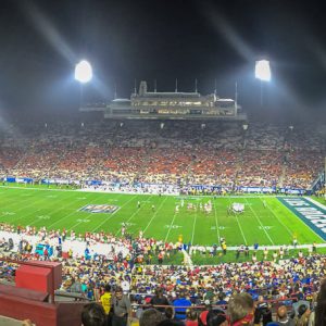 Panorama aus dem Los Angeles Memorial Coliseum Panorama aus dem Los Angeles Memorial Coliseum