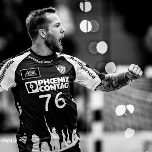 Patrick Zieker beim Sieg von Lemgo in Goeppingen Patrick Zieker beim Sieg von Lemgo in Goeppingen