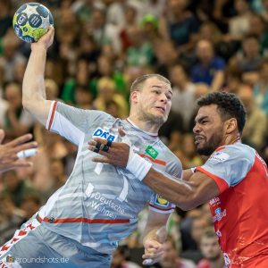 Paul Drux im Spiel Fuechse Berlin – Saint-Raphael Paul Drux im Spiel Fuechse Berlin - Saint-Raphael