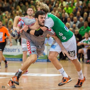 Petar Nenadic im Spiel FRISCH AUF Goeppingen-Fuechse Berlin Petar Nenadic im Spiel FRISCH AUF Goeppingen-Fuechse Berlin