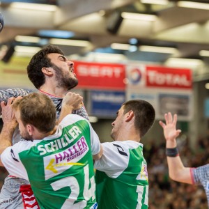 Petar Nenadic im Spiel FRISCH AUF Goeppingen-Fuechse Berlin Petar Nenadic im Spiel FRISCH AUF Goeppingen-Fuechse Berlin