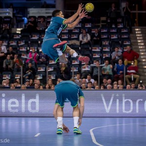 Raul Santos – Sieger des Trickwurfcontests beim Allstar Game der Handball Bundesliga 2015 Raul Santos - Sieger des Trickwurfcontests beim Allstar Game der Handball Bundesliga 2015