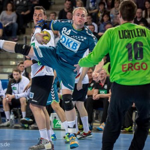 Rene Toft Hansen beim Allstar Game der Handball Bundesliga 2015 Rene Toft Hansen beim Allstar Game der Handball Bundesliga 2015