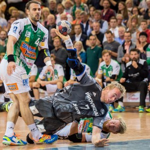 Rene Toft Hansen im Spiel FRISCH AUF Goeppingen - THW Kiel