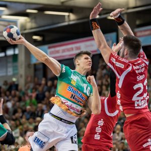 Sebastian Heymann im Spiel FRISCH AUF Goeppingen - TBV Lemgo