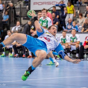 Simon Baumgarten im Spiel TVB Stuttgart – FRISCH AUF Goeppingen Simon Baumgarten im Spiel TVB Stuttgart - FRISCH AUF Goeppingen