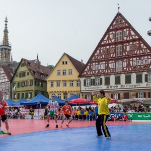 Tim Kneule – Frisch Auf Goeppingen – beim Esslinger Markplatzturnier 2014 Tim Kneule - Frisch Auf Goeppingen - beim Esslinger Markplatzturnier 2014