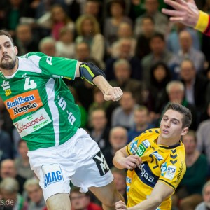 Tim Kneule (Frisch Auf Goeppingen) im Spiel Frisch Auf Goeppingen -Rhein-Neckar Loewen