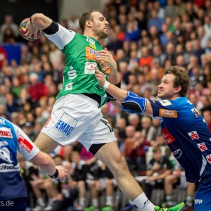 Tim Kneule im Spiel HBW Balingen-Weilstetten – Frisch Auf Goeppingen Tim Kneule im Spiel HBW Balingen-Weilstetten - Frisch Auf Goeppingen