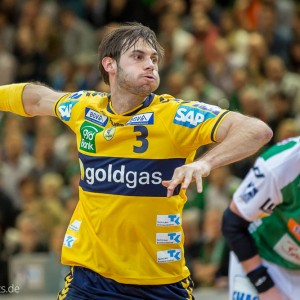 Uwe Gensheimer (Rhein-Neckar Loewen) im Spiel Frisch Auf Goeppingen -Rhein-Neckar Loewen