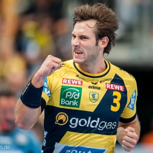 Uwe Gensheimer beim Spiel Rhein-Neckar Loewen – Frisch Auf Goeppingen Uwe Gensheimer beim Spiel Rhein-Neckar Loewen - Frisch Auf Goeppingen
