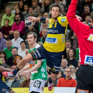 Uwe Gensheimer im Spiel FRISCH AUF Goeppingen - Rhein-Neckar Loewen