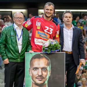 Verabschiedung von Bastian Rutschmann bei FRISCH AUF Goeppingen