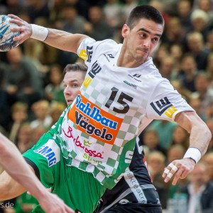 Zarko Sesum im Spiel FRISCH AUF Goeppingen – TVIS Holstebro Zarko Sesum im Spiel FRISCH AUF Goeppingen - TVIS Holstebro