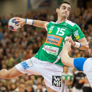 Zarko Sesum im Spiel Frisch Auf Goeppingen - Bergischer HC