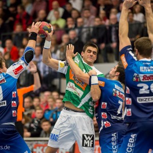 Zarko Sesum im Spiel HBW Balingen-Weilstetten – Frisch Auf Goeppingen Zarko Sesum im Spiel HBW Balingen-Weilstetten - Frisch Auf Goeppingen