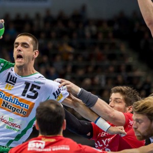 Zarlo Sesum im Spiel Bietigheim-Frisch Auf Goeppingen Zarlo Sesum im Spiel Bietigheim-Frisch Auf Goeppingen