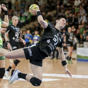 Anne Mueller im Spiel Frisch Auf Goeppingen-HC Leipzig