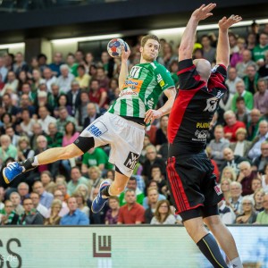 Daniel Fontaine im Spiel Frisch Auf Goeppingen - TuS Nettelstedt-Luebecke