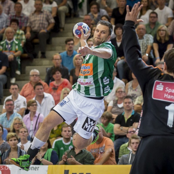 Dragos Dodo Oprea im Spiel Frisch Auf Goeppingen-Hannover-Burgdorf Dragos Dodo Oprea im Spiel Frisch Auf Goeppingen-Hannover-Burgdorf