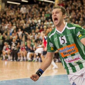 Dragos Oprea im Spiel Frisch Auf Goeppingen - SG Flensburg-Handewitt