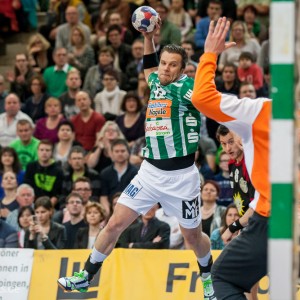 Dragos Oprea im Spiel Frisch Auf Goeppingen - TuS Nettelstedt-Luebecke