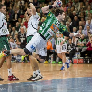 Evgeni Pevnov im Spiel Frisch Auf Goeppingen - HSG Wetzlar