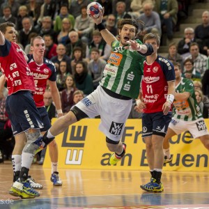 Evgeni Pevnov im Spiel Frisch Auf Goeppingen - SG Flensburg-Handewitt