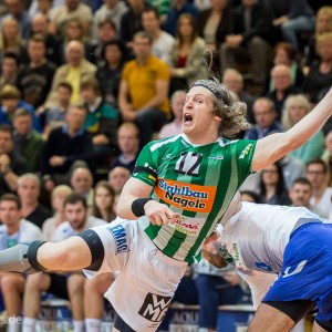Felix Lobedank im Spiel Frisch Auf Goeppingen - HSV Hamburg
