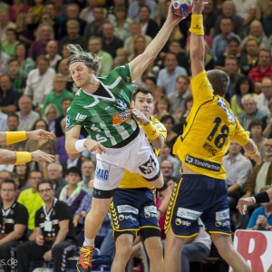 Felix Lobedank im Spiel Frisch Auf Goeppingen – Rhein-Neckar Loewen Felix Lobedank im Spiel Frisch Auf Goeppingen - Rhein-Neckar Loewen