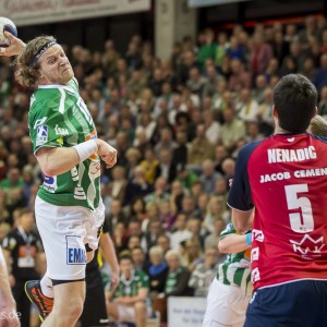 Felix Lobedank im Spiel Frisch Auf Goeppingen - SG Flensburg-Handewitt