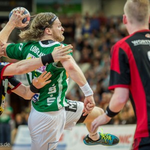 Felix Lobedank im Spiel Frisch Auf Goeppingen - TuS Nettelstedt-Luebecke